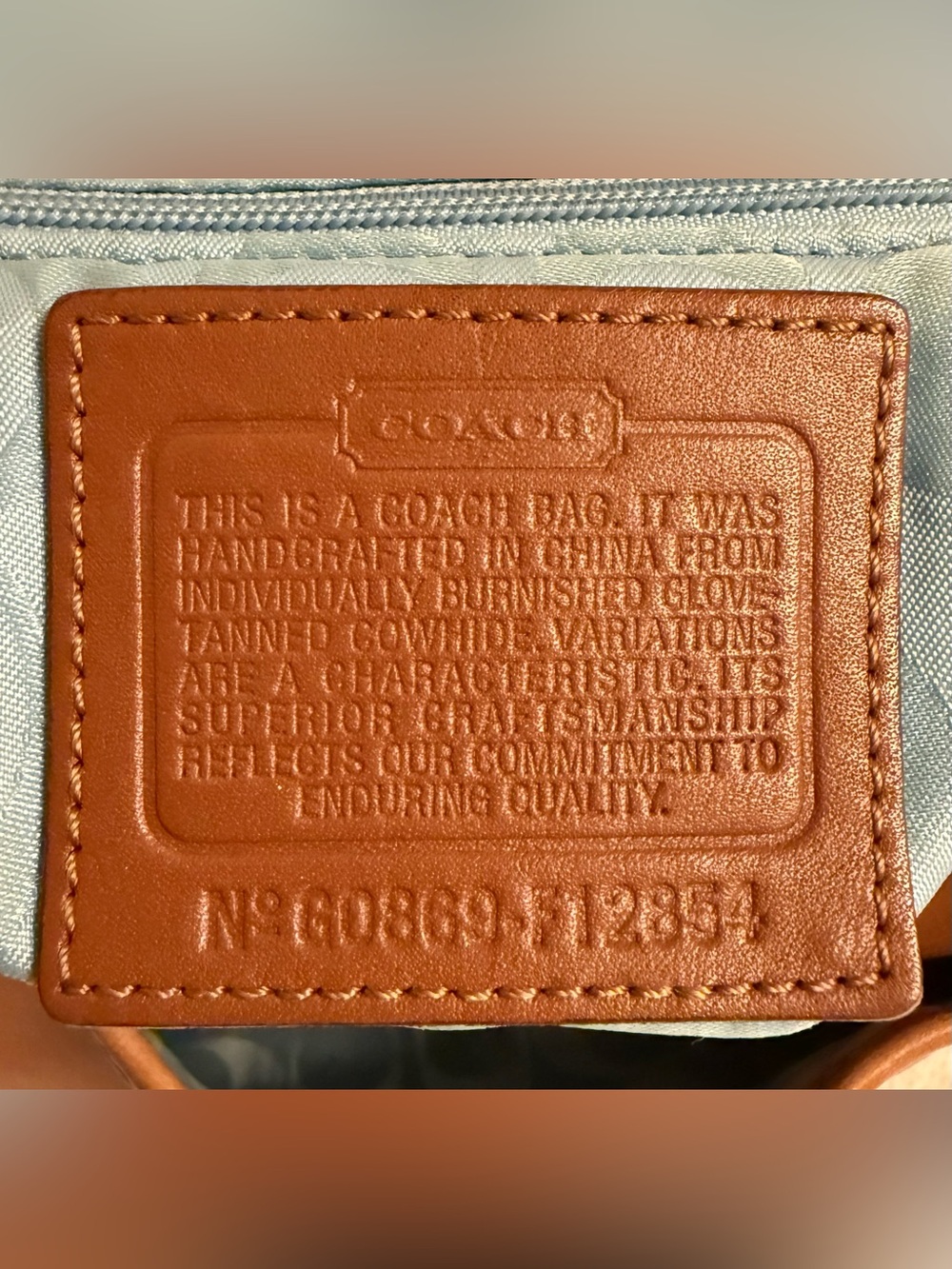 Coach Large F12854 Ali Caramel Leather Turnlock Shoulder Bag - Picture 11 of 13